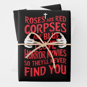 Horrorfilm-Fans Halloween Gruselfilm Geschenkpapier Set