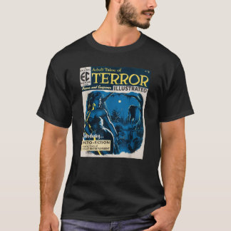 Horrorfilm Vintage Pinup Mädchen Halloween Monster T-Shirt