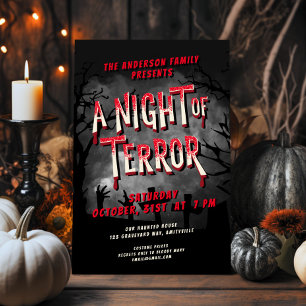 Horrorfilmplakat Erwachsene Halloween-Party-Einlad Feiertagskarte