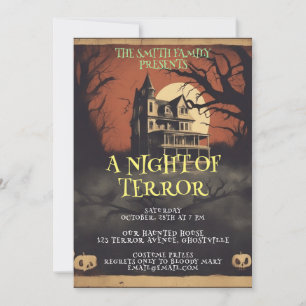 Horrorfilmplakat Halloween-Party-Einladung Einladung