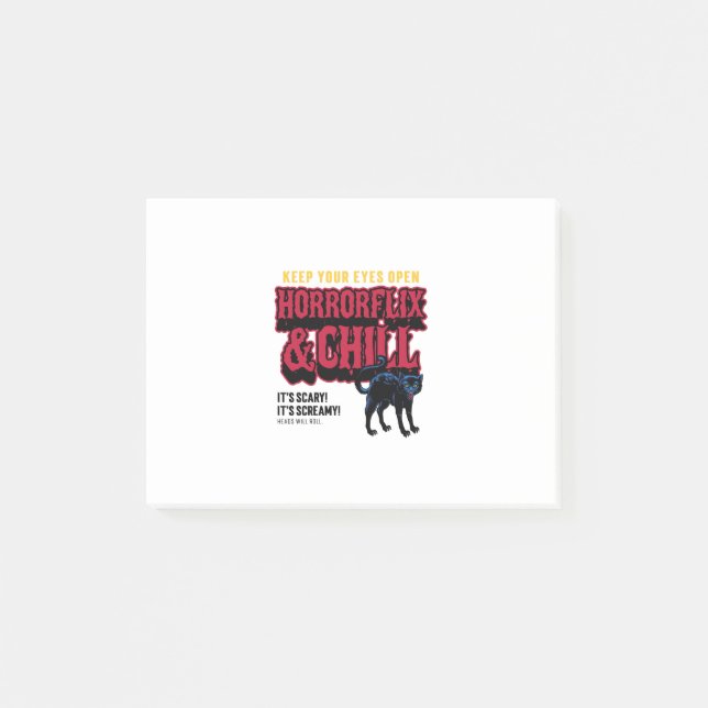 Horrorflix und Chill Post-it Klebezettel (Vorderseite)