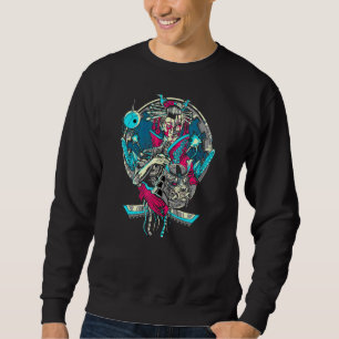 Horrorgeisha-Totenkopf-Dämonenmaske japanisches De Sweatshirt
