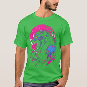 Horrorkopf Werwolf Halloween Mythologie Wolf Gesta T-Shirt