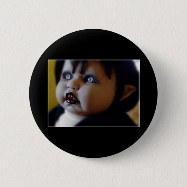 Horrorpuppen-Button Button (Vorderseite)