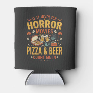 Horrorschinken Pizza Bier Halloween Design_1 Dosenkühler
