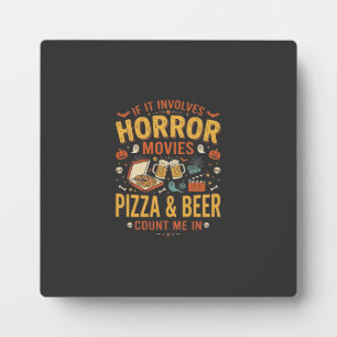 Horrorschinken Pizza Bier Halloween Design_1 Fotoplatte