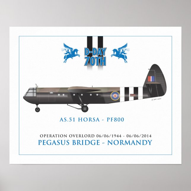 HORSA GLIDER - PEGASUS BRIDGE POSTER (Vorne)