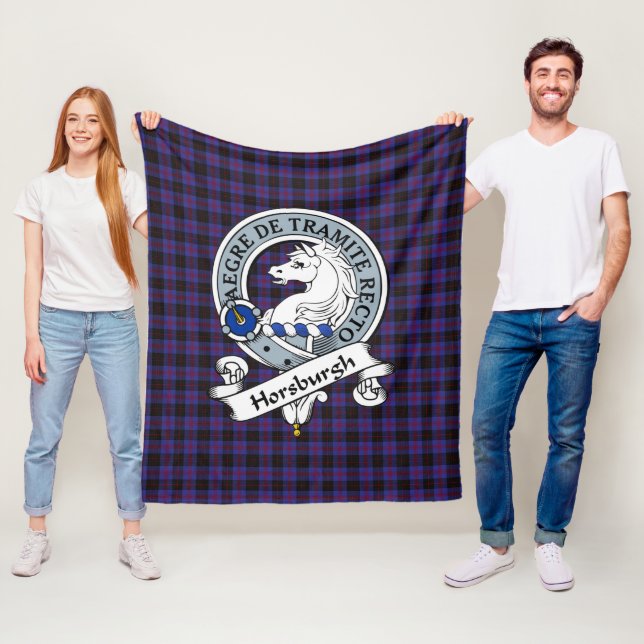 Horsburgh Clan Abzeichen Tartan Kariert Fleecedecke (Beispiel)