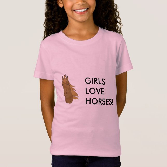 horse1, MÄDCHEN-LIEBE-PFERDE! T-Shirt (Vorderseite)