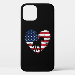 Horse American Flag Heart USA Patriotic Pride Case-Mate iPhone Hülle