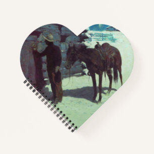 Horse and Cowboy Winter Snow Notizbuch