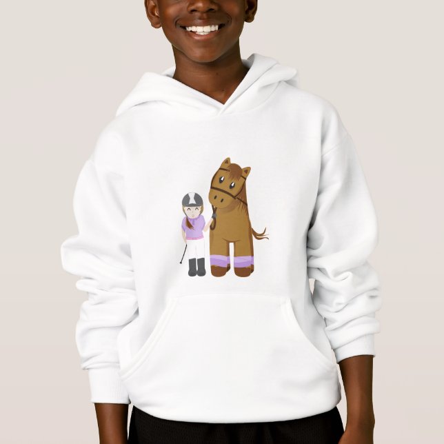 Horse and girl - Mädchen und Pferd Hoodie (Vorderseite)
