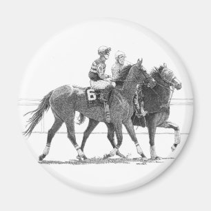 Horse and Jockey Magnet