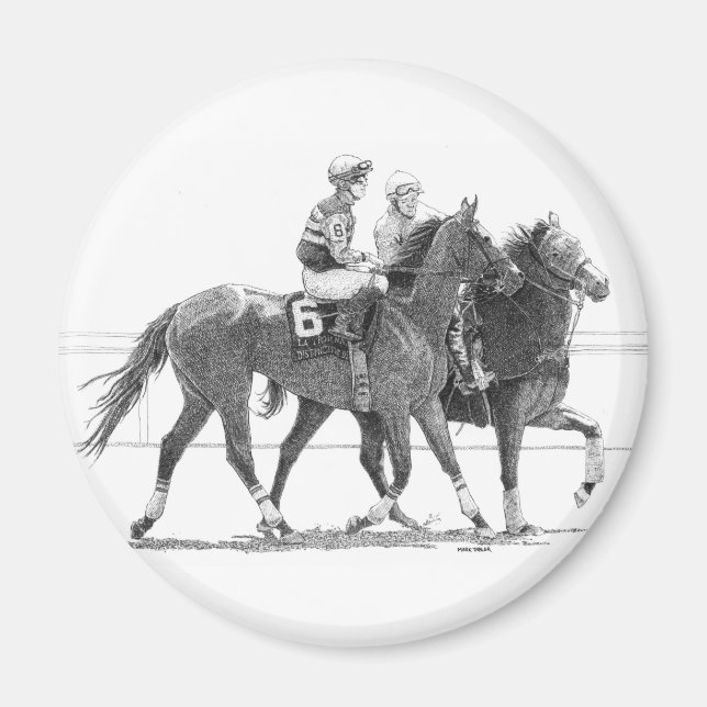 Horse and Jockey Magnet (Vorne)