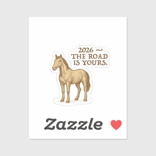 horse and motivational text sticker (Blatt)