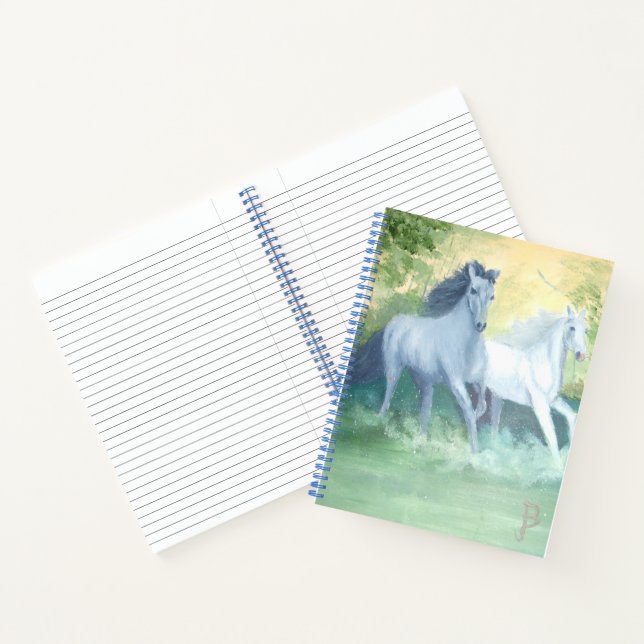 Horse Art Hardcover Spiral Notebook Notizbuch (Innenseite)