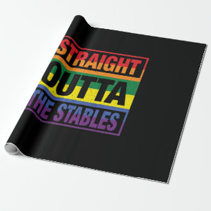 Horse Art Straight Outta The Stability Geschenkpapier