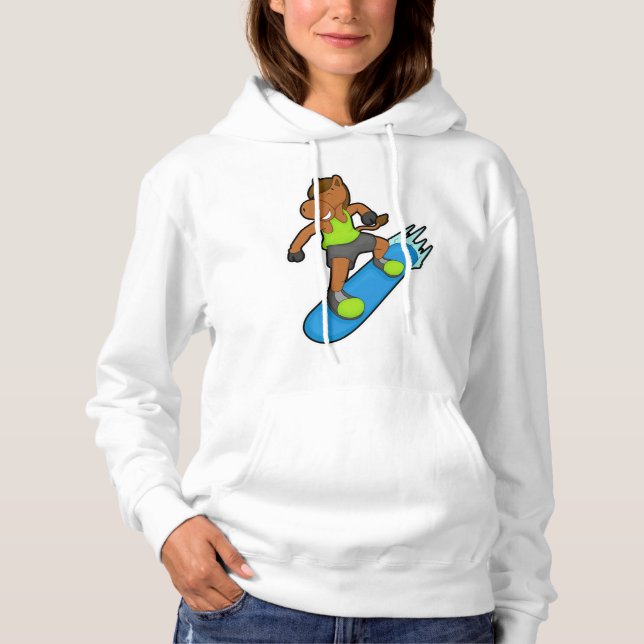 Horse as Snowboarder with Snowboard Hoodie (Vorderseite)