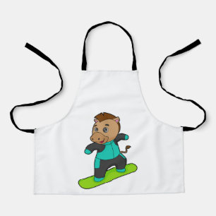 Horse as Snowboarder with Snowboard Schürze