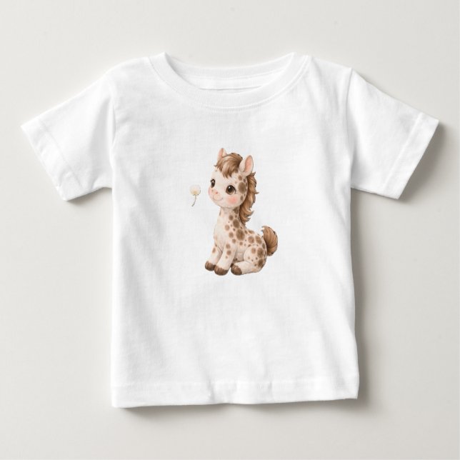 Horse Baby T-Shirt – Cute Spotted & Striped Babies (Vorderseite)