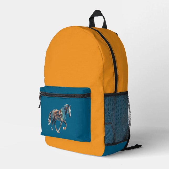 Horse Backpack/Bag Bedruckter Rucksack (Rückseitige Ecke Rechts)