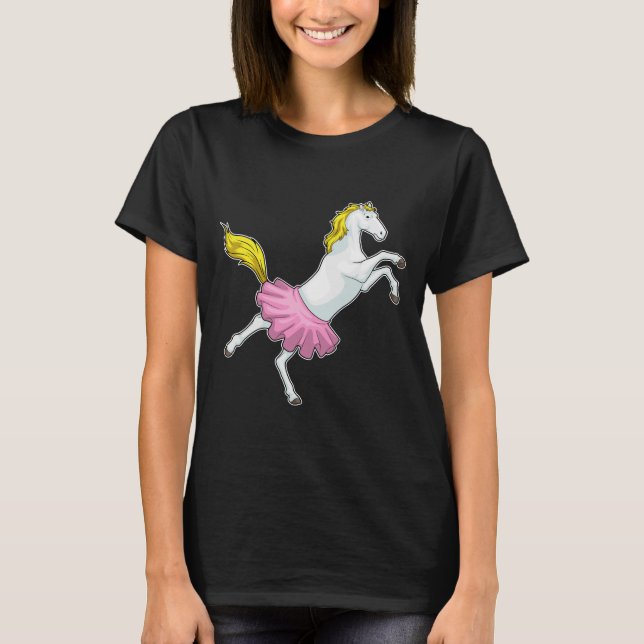 Horse Ballerina Ballet Dance T-Shirt (Vorderseite)