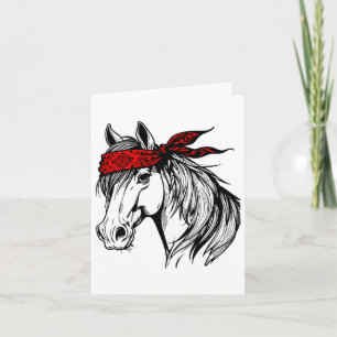 Horse Bandana für Reitpferde Lover Mot Karte
