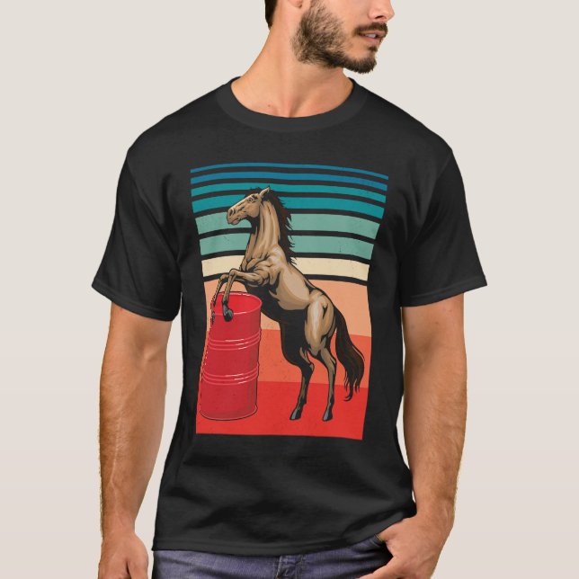 Horse Barrel Racing Equestrian Derby Horse Race T-Shirt (Vorderseite)