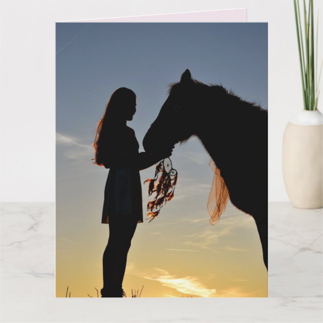 HORSE BIRTHDAY GREETING CARD FÜR SIE KARTE (Vorderseite)