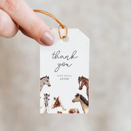 Horse Birthday Vielen Dank für Ihre Geschenke Tags Geschenkanhänger