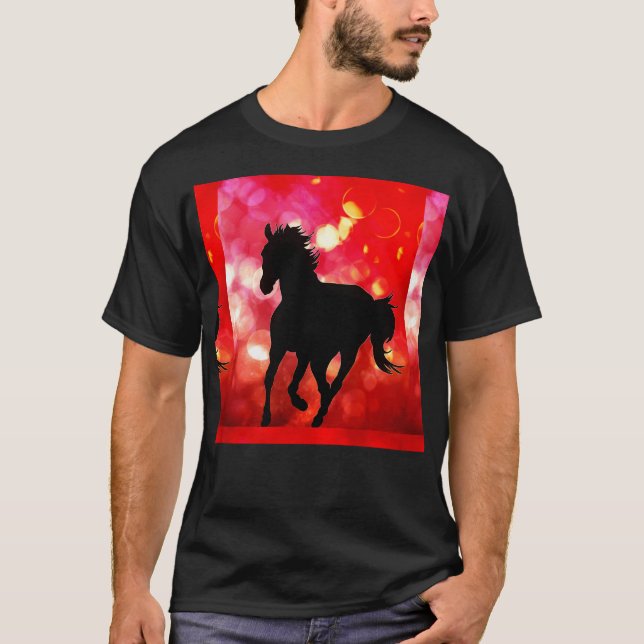 Horse Bokeh Leinwand Texturdrucke T-Shirt (Vorderseite)