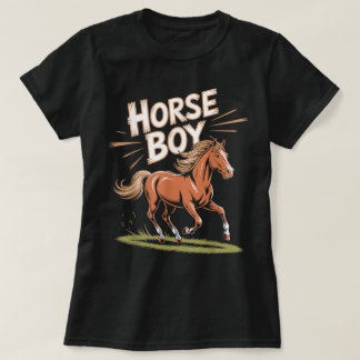 Horse Boy Childrens Horses Apparel Youth Kids T-Shirt
