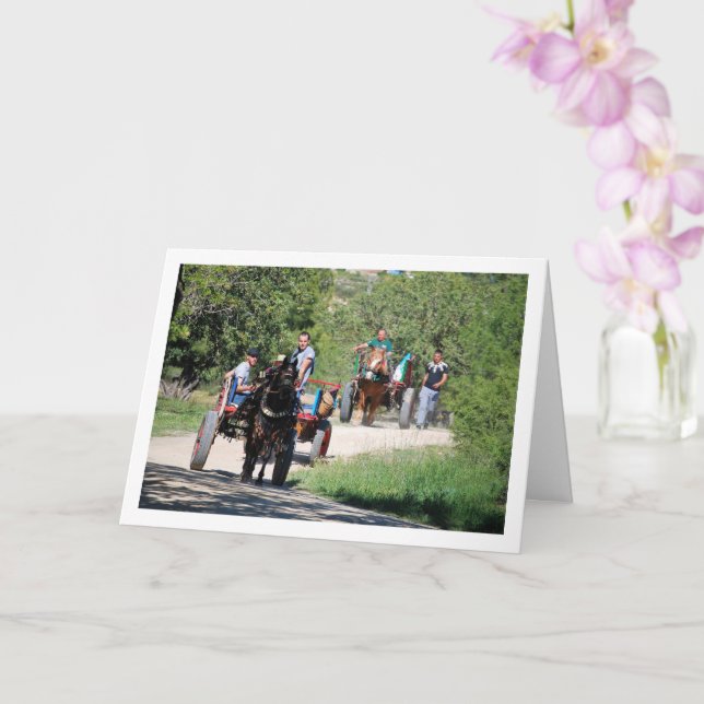 Horse Carts in Park Karte (Orchidee)