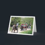 Horse Carts in Park Karte<br><div class="desc">Horse Carts in Park Greeting Card. You can easily customize this product for free if you would like to add wording or change the color of the background.</div>