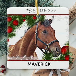 Horse Christmas - Equestrian Cute Pony Keramikornament