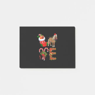 Horse Christmas Lights Led Funny Santa Hat Christm Post-it Klebezettel