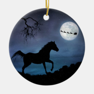 Horse Christmas Ornamet Keramikornament