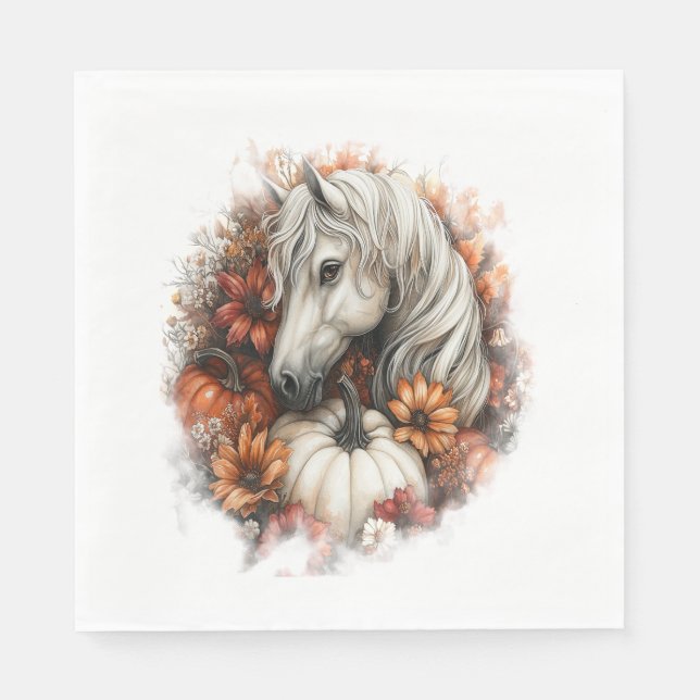 Horse Country Pumpkin Serviette (Vorderseite)