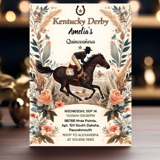 Horse Cowboy Derby Party Western Quinceanera Einladung