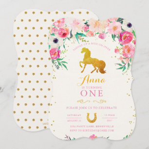 Horse Cowgirl Birthday Einladung