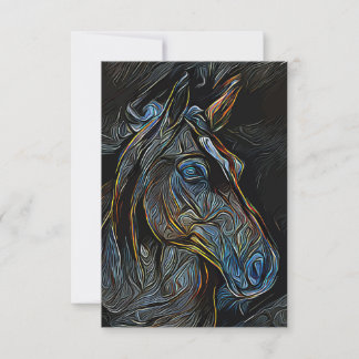 Horse Dark Dankeskarte