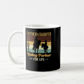 Horse Equestrian FatherDaughter Riding Partner For Kaffeetasse