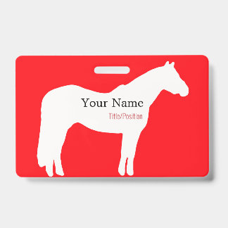 Horse Event Name Badge Ausweis