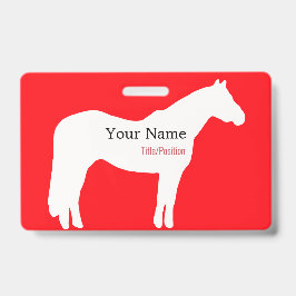 Horse Event Name Badge Ausweis