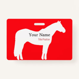 Horse Event Name Badge Ausweis