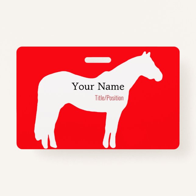 Horse Event Name Badge Ausweis (Vorderseite)
