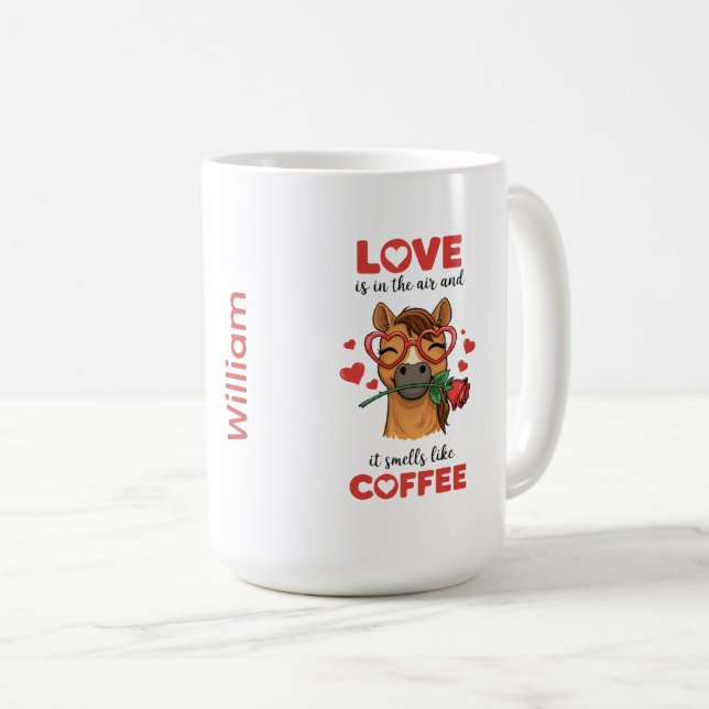 Horse Express Your Love Mug Kaffeetasse (VorderseiteRechts)