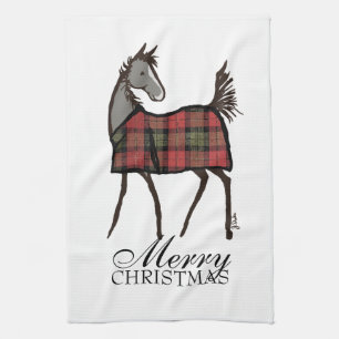 Horse Fossil mit Blanket Weihnachten Handtuch