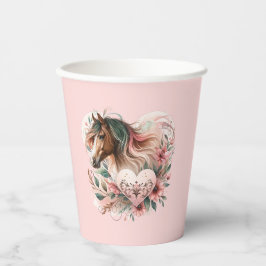 Horse Girl Birthday Pappbecher