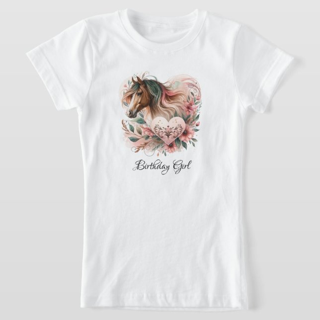 Horse Girl Birthday T-Shirt (Ablage )